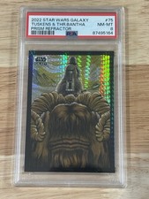 2022 Topps Star Wars Galaxy #75 Tuskens & Their Bantha Prism ALPHA 01/75 PSA 8 picture