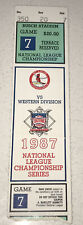 1987 Giants / St Louis Cardinals MLB Playoffs NLCS Game 7 Ticket Stub *CLINCHER* picture