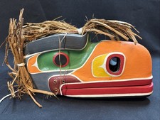 Northwest Coast Native Art Large Stunning Eagle mask carving SIGNED picture