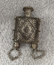 ✨ Vintage Bedouin “Silverish” Twin KOHL POT with with Applicator Eyeliner/Pins picture