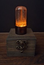 Old Vintage Radio Lighted Vacuum Tube - Novelty Night Light / LED Amp Desk Lamp picture