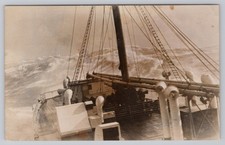 Hamberg-America Line Steamer Ship Navigating Rough Seas RealPhoto Postcard 2498 picture