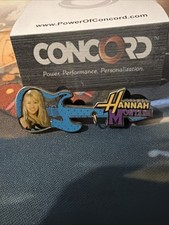 Retired Disney Channel Hannah Montana Blue Guitar Pin w/ Butterfly Charm - 2009 picture