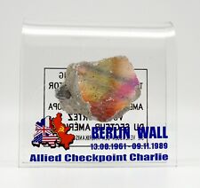 Authentic piece of the Berlin wall Checkpoint Charlie Made in Berlin Germany 4x4 picture
