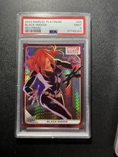 2023 UD MARVEL PLATINUM BLACK WIDOW RED PRISM /199 PSA 9 MINT 3 DAY AUCTION picture
