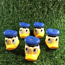 VINTAGE Donald Duck Heads FIGURES ￼LOT OF 5 Tops? Crafts? picture