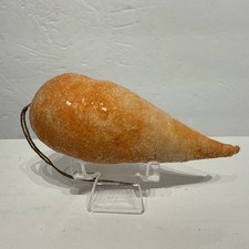 4” Large Antique German Spun Cotton Carrot? Vegetable Christmas Ornament Mica picture