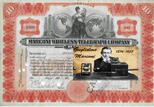 1913 THE SOCIETY OF GUGLIELMO MARCONI # ORIGINAL HISTORICAL AND VERY RARE ACTION 6 picture