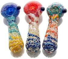 Buy 1 Get 1 50% Off 5″ PREMIUM Glass Spoon Pipe Tobacco Bowl - Frit Diamond Cut picture