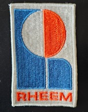 VINTAGE RHEEM EMBROIDERED LOGO HVAC HEATING UNIFORM PATCH picture