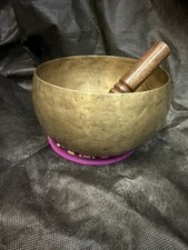 Large Antique Healing Yoga handmade Singing Bowl 7