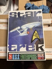 Vintage 1966 Star Trek USS Enterprise #921-200 AMT Open Model Kit W/Stand picture