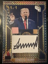 Donald Trump Signed Auto Worn Tie,white House Piece 1/1 Custom 5x7 Card Rarest picture