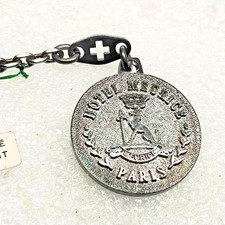 Vintage Luxury Hotel Meurice Paris Key Chain Fob NEW OLD STOCK WITH PAPER TAG picture