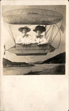 Columbia SC Women in Airship STUDIO c1900s-10s Real Photo Vintage Postcard bhn picture
