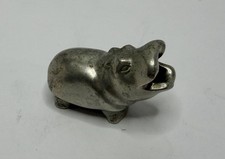 VTG Just Andersen Denmark Pewter Rare and Early Hippopotamus Pencil Holder 1930s picture