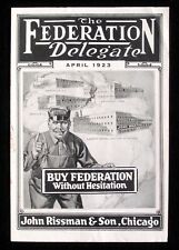 Vintage 1923 John Rissman Federation Delegate Overalls Wholesale Catalog picture