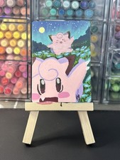 Clefairy Pokémon ArtCard HandPainted custom full art  Collectible ACEO ORIGINAL  picture