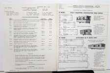 1964 Mobile Facility Engineering Field Office Models Pricing Diagram Sale Sheets picture