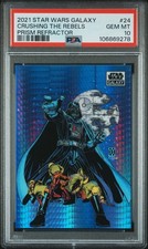 2021 Topps Star Wars Galaxy Crushing The Rebels Darth Vader /75 Prism PSA 10 picture
