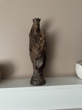 Antique Wooden Virgin Mary holding the Infant Jesus (Paris 1968) picture