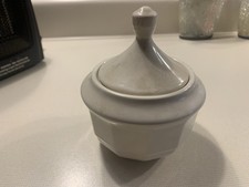 Vintage Williamsburg Ceramic Stoneware 12 Sided Sugar Bowl Japan picture
