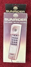 NOS 80s SUNRIDER Memory Tone/Pulse Switchable Push Button Corded Wall Phone Tan picture