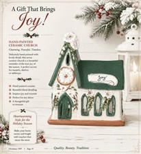 Blue Sky Clayworks Heather Goldminc 2024 Joy Virtue Church Tea Candle Holder picture