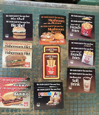 2 Sets Of 9 Different vintage burger chef free￼ 1970s/1980s Coupons INV AD19 picture