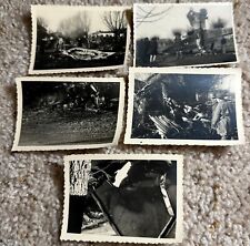 Lot of 5 WWII Photos Crashed German Aircraft Fighter Plane US Soldiers  Germany picture