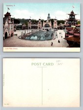 Cleveland, OH-Ohio, Luna Park Scene Lagoon Entrance Old View PC Vintage Postcard picture