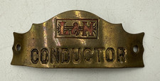 VINTAGE LOUISVILLE & NASHVILLE RAILROAD BRASS CONDUCTOR HAT BADGE picture