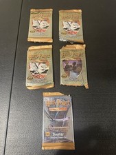 5X Vintage Empty Harry Potter WoTC Booster Packs (4 Base & 1 Quidditch Cup) picture
