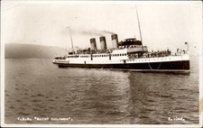 Steamship Ships TSS Saint Columbia c1900s-10s Real Photo Vintage Postcard picture