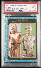 2021 Topps Star Wars Masterwork C-3PO OTB #7 Out of the Box Canvas /25 PSA 9 picture