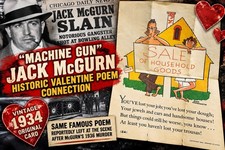 Rare 1934 Machine Gun Jack McGurn Murder Valentine Comic Card Hugh Chenoweth Mob picture