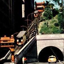 Vintage c.1962 Postcard California Angels Flight Railway Los Angeles Taxi-CA128 picture