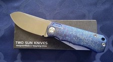 *NEW*π₯ TWO SUN Small Folding Knife w/M390 Blade & Titanium Handle (TS349-M390) picture