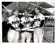 PF26 '51 Orig Photo BOSTON BRAVES NEW MANAGER TOMMY HOLMES S. GORDON E. TORGESON picture