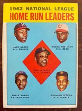 WILLIE MAYS💥HANK AARON💥FRANK ROBINSON💥ERNIE BANKS💥1963 Topps #3💎5 HOFers💎 picture