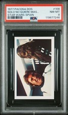 1977 PACOSA STAR WARS STICKER SPAIN HAN AND CHEWY #108 PSA 8, POP 2, NONE HIGHER picture