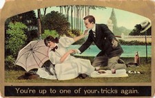 Antique c1910 Postcard Lovers Couple Romance (6) picture