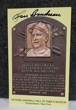 VINTAGE ORIGINAL HOF Lou Boudreau Autographed Hall of Fame Postcard CARD picture