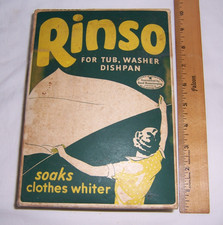 Vintage 1950’s RINSO Clothes Laundry Detergent UNOPENED BOX NOS Full Classic picture