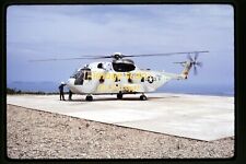 USAF Sikorsky CH-3 Helicopter at Osan, Korea in 1971, Original Slide p1a picture