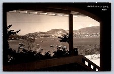 K69/ Acapulco Mexico RPPC Postcard c1940s View of Ships Harbor 206 picture