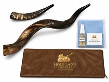 Shofar Yemenite Kudu Horn Set XXL 40”-44” + Free Blesbok Kosher picture