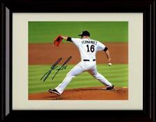 Gallery Framed Jose Fernandez - Side View - Miami Marlins Autograph Replica picture