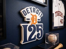 Detroit Tigers 125th Anniversary 3D Sign Wall Decor Desk Shelf MLB picture