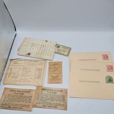 Vintage Antique Paper Ephemera Mail Postcard Tax Paperwork Receipt picture